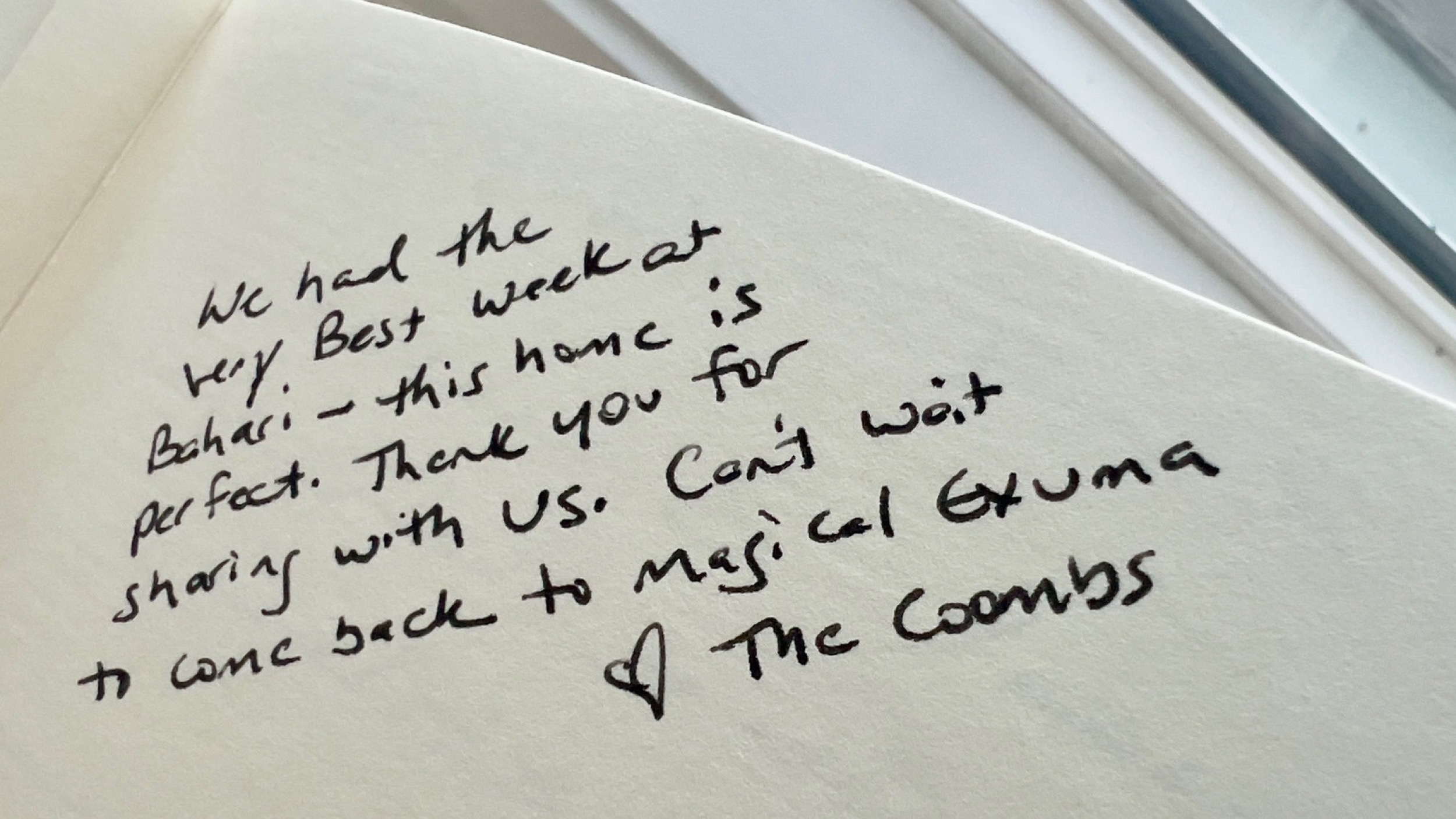 Bakari House Guestbook Review 3