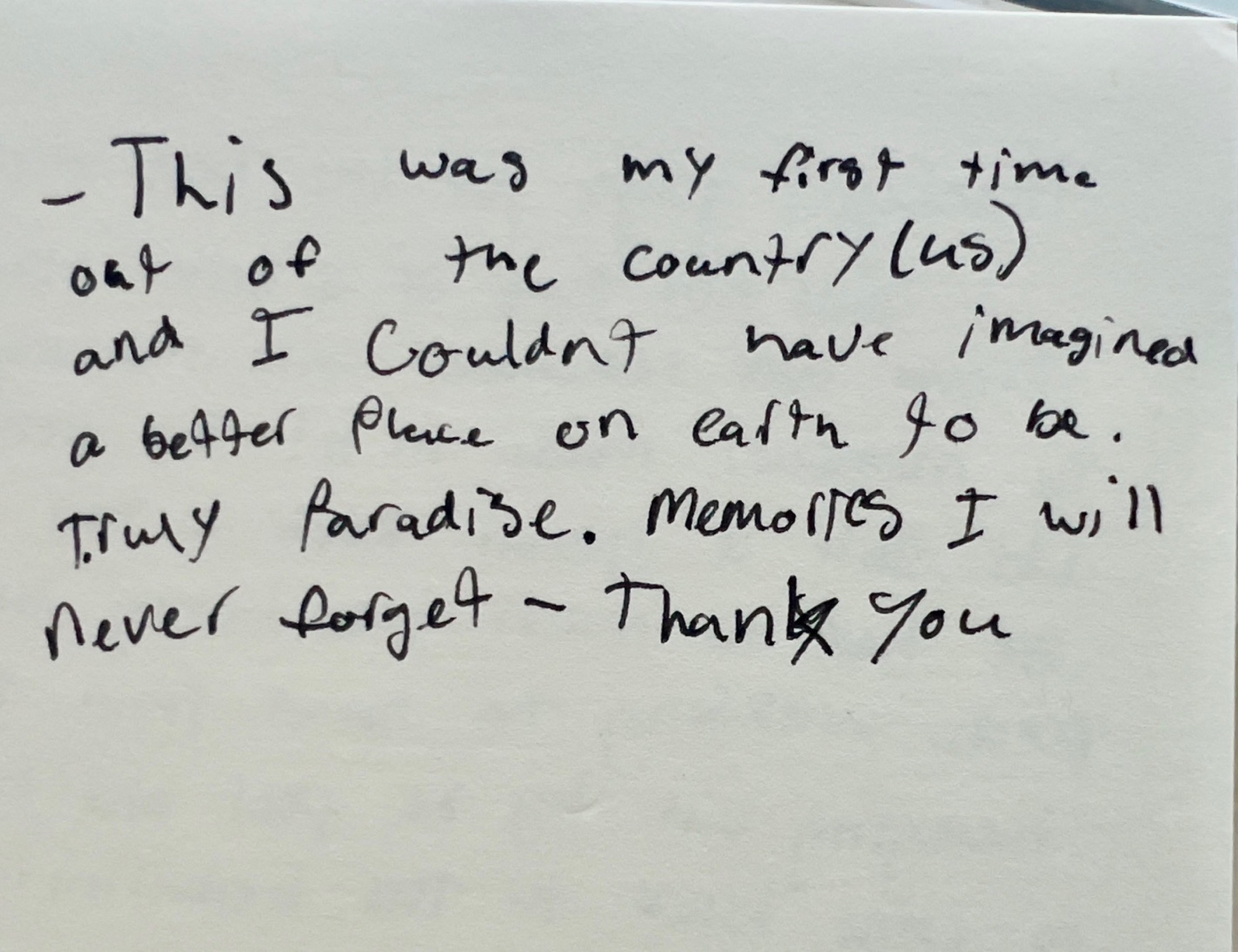 Bakari House Guestbook Review 7