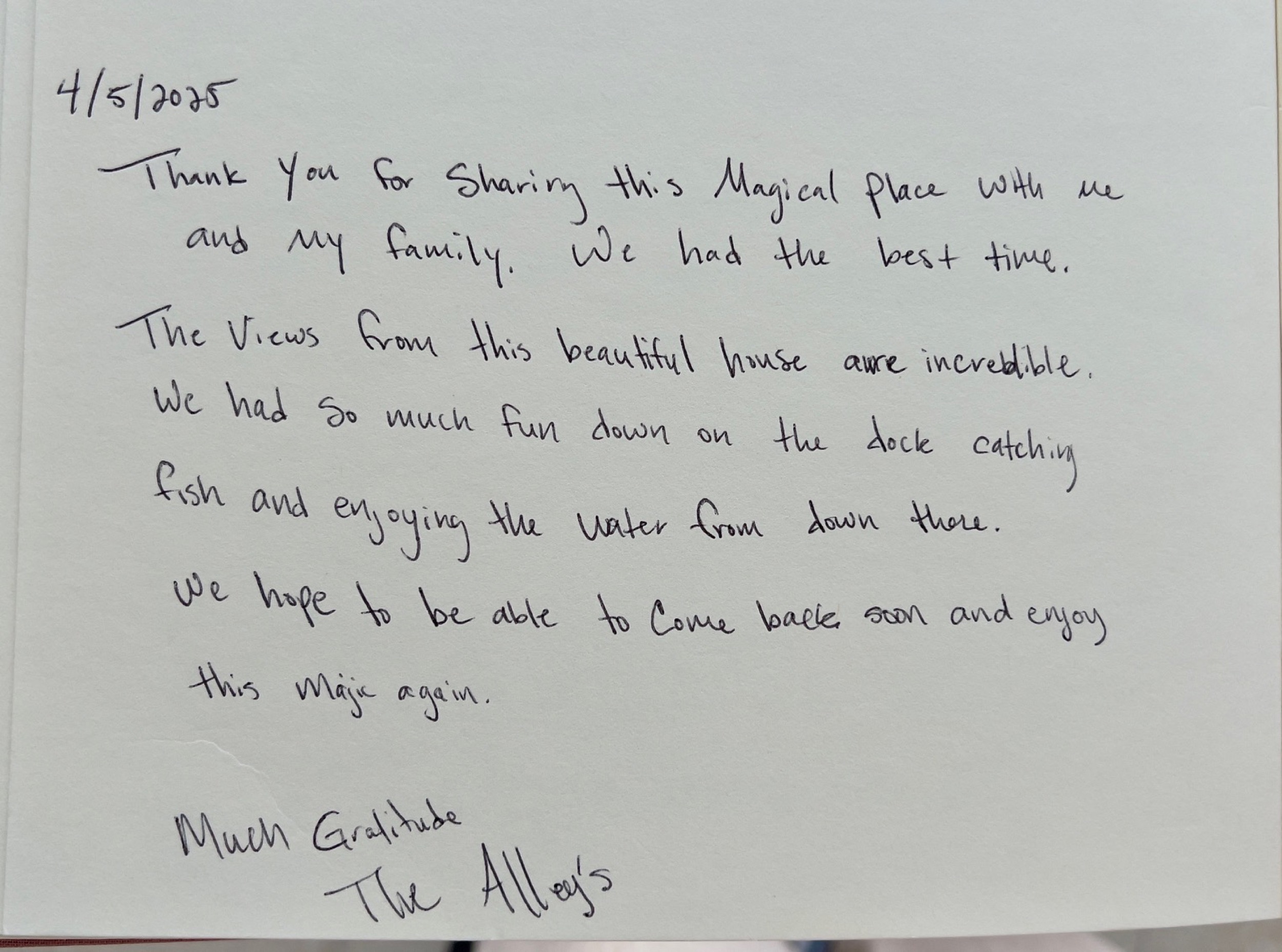 Bakari House Guestbook Review 8