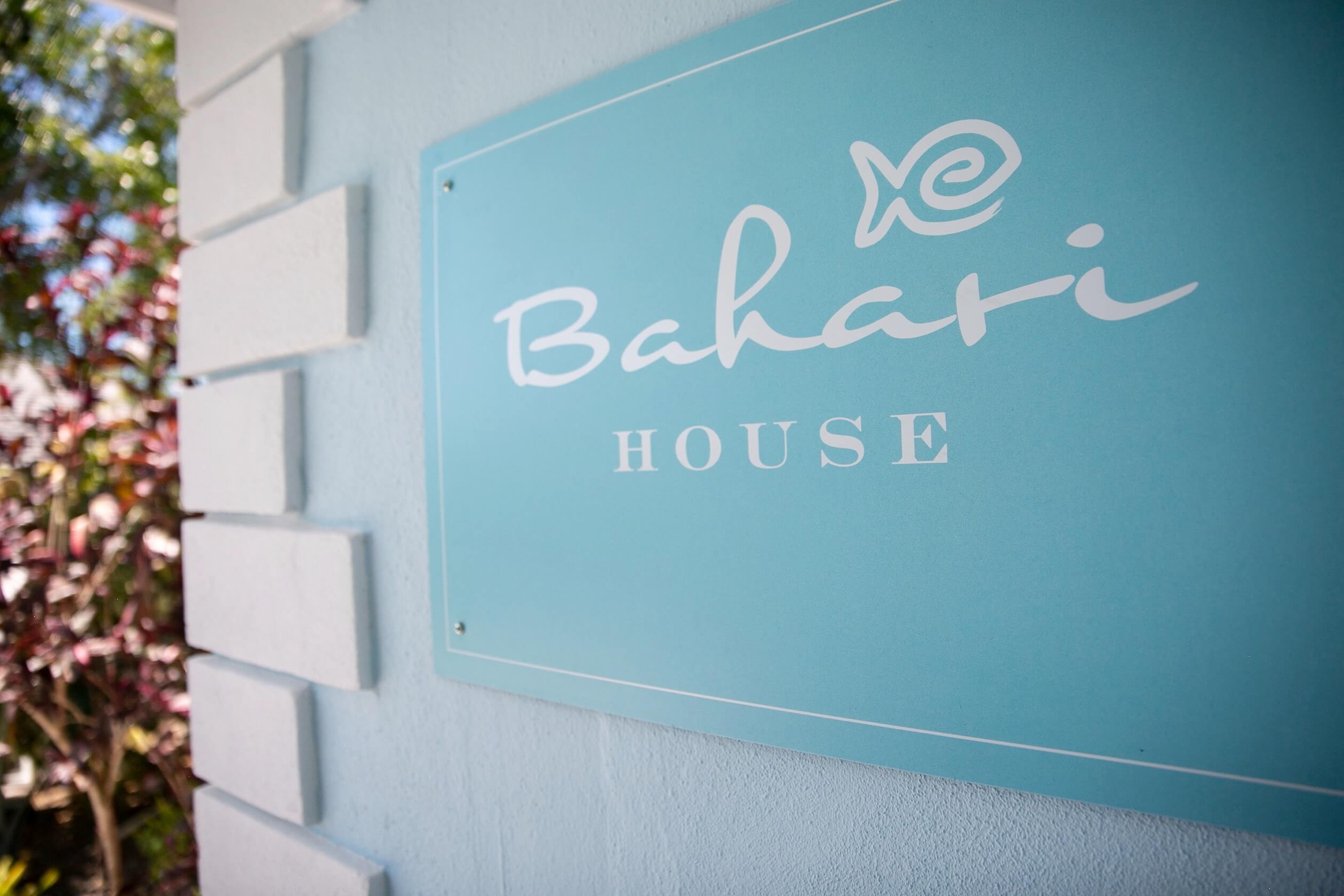 Door sign Bakari House Great Exuma Bahamas