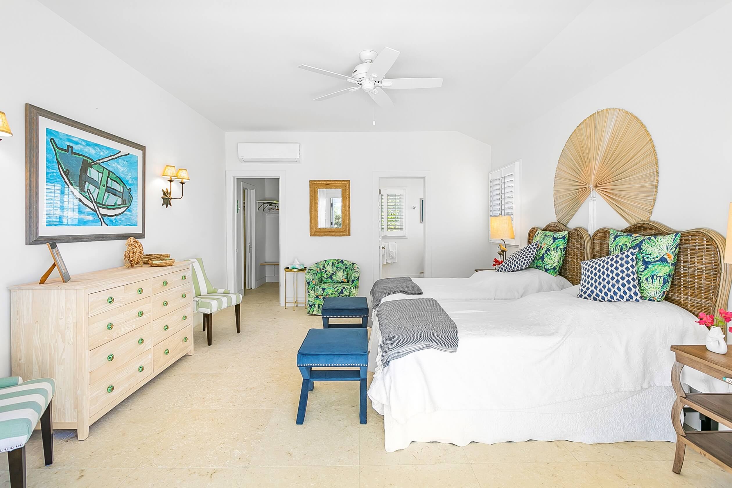 Double bedroom suite profile Bakari House Great Exuma Bahamas