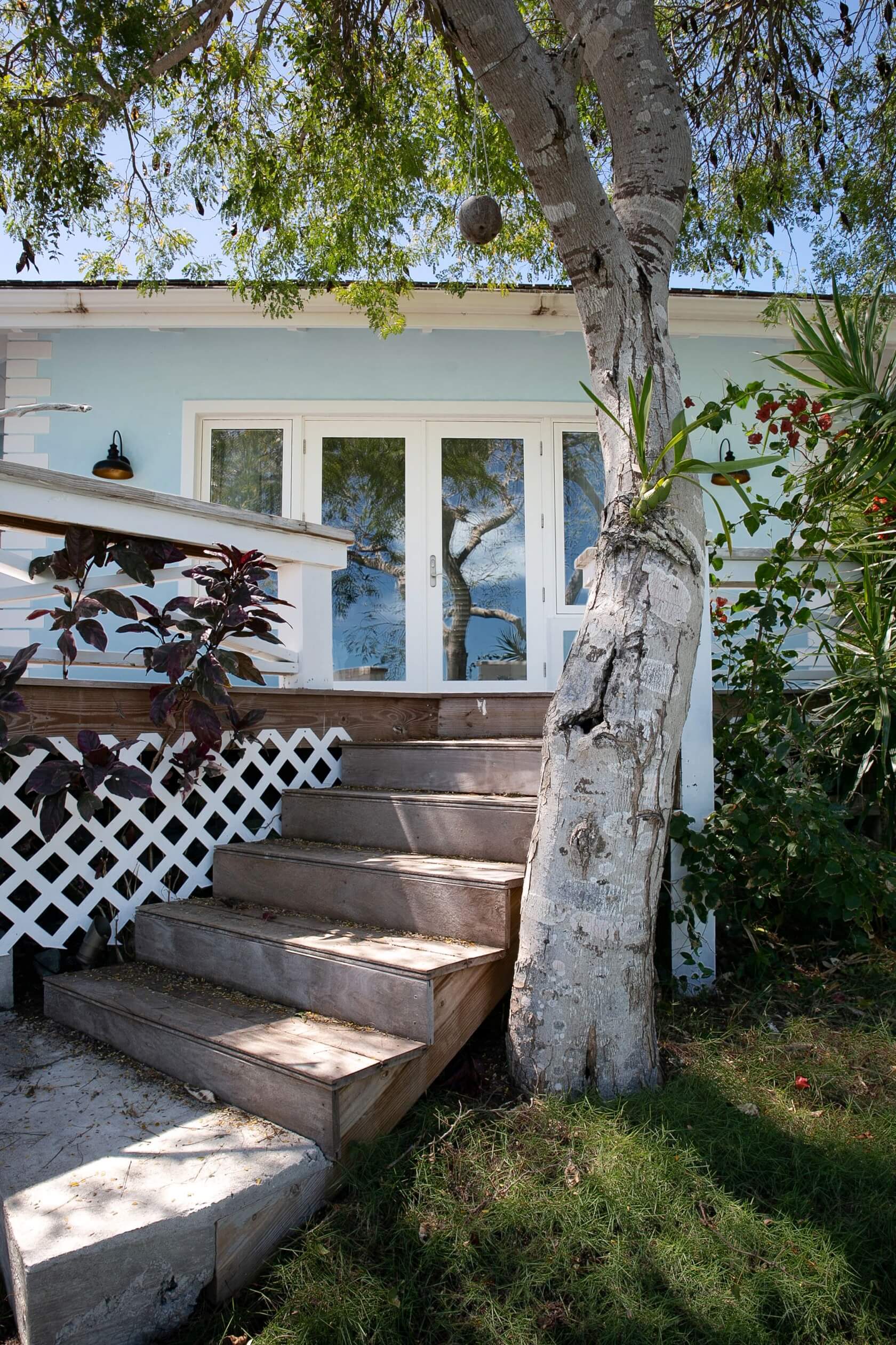 Entrance steps leading up to Bakari House Great Exuma Bahamas
