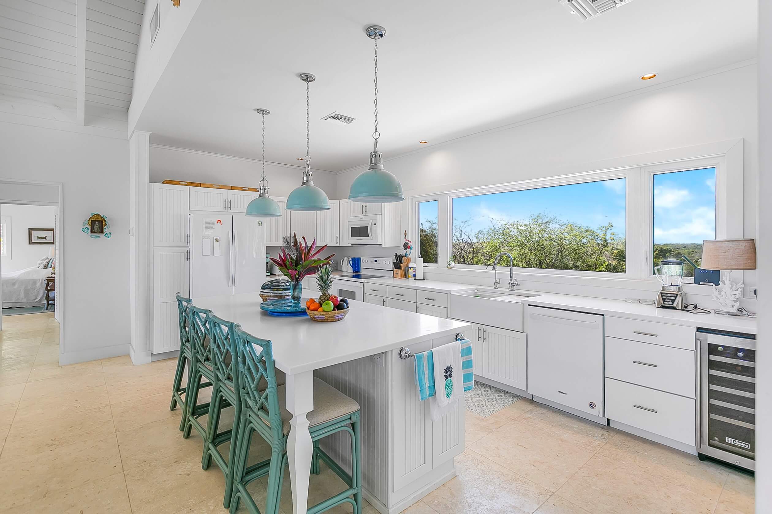 Kitchenarea View of Ocean Bakari House Great Exuma Bahamas