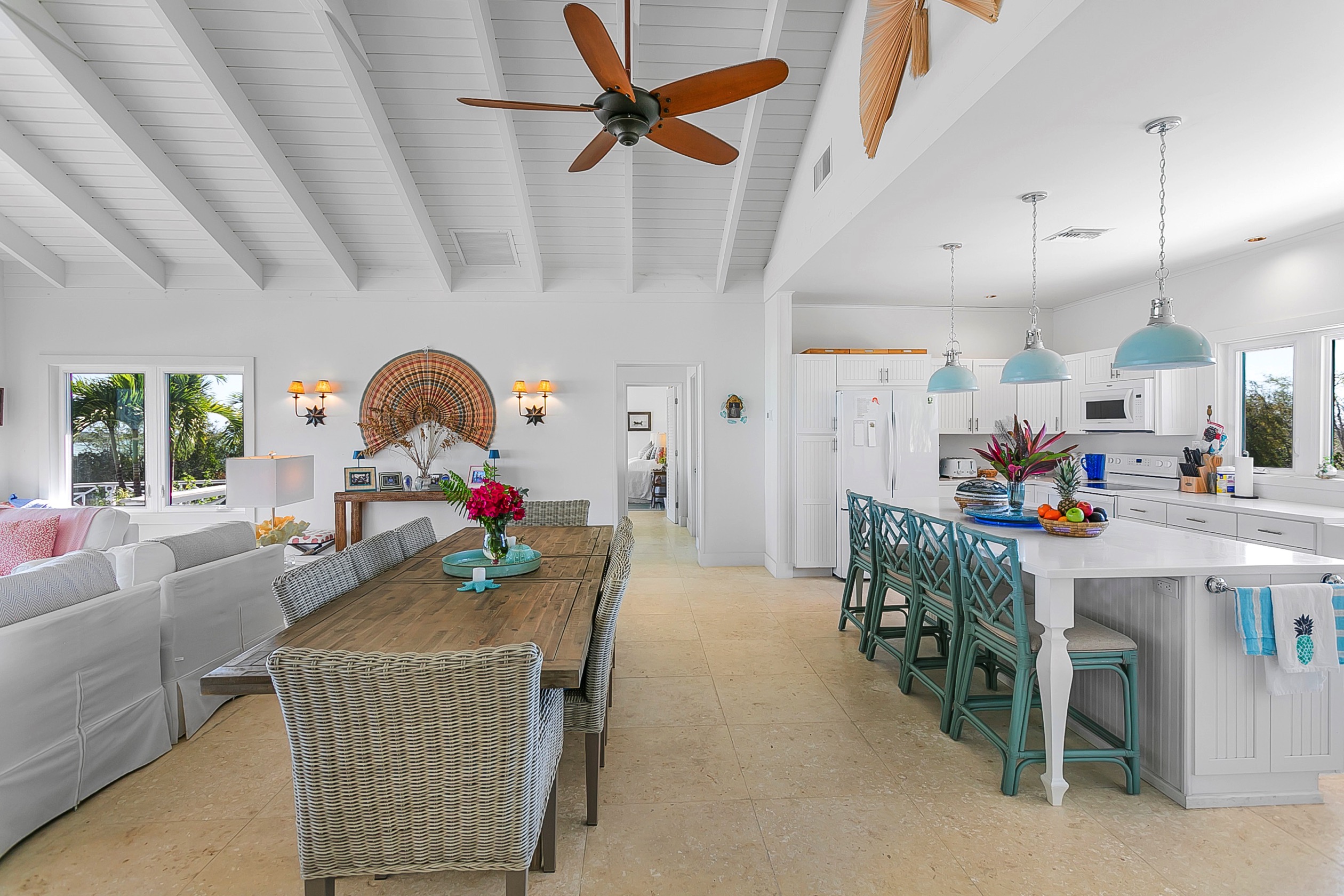 Open Kitchen Livingarea Bakari House Great Exuma Bahamas