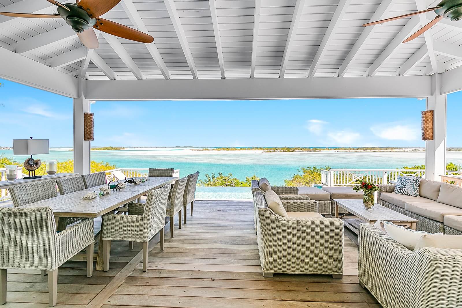 Outside Dinnertable Bakari House Great Exuma Bahamas