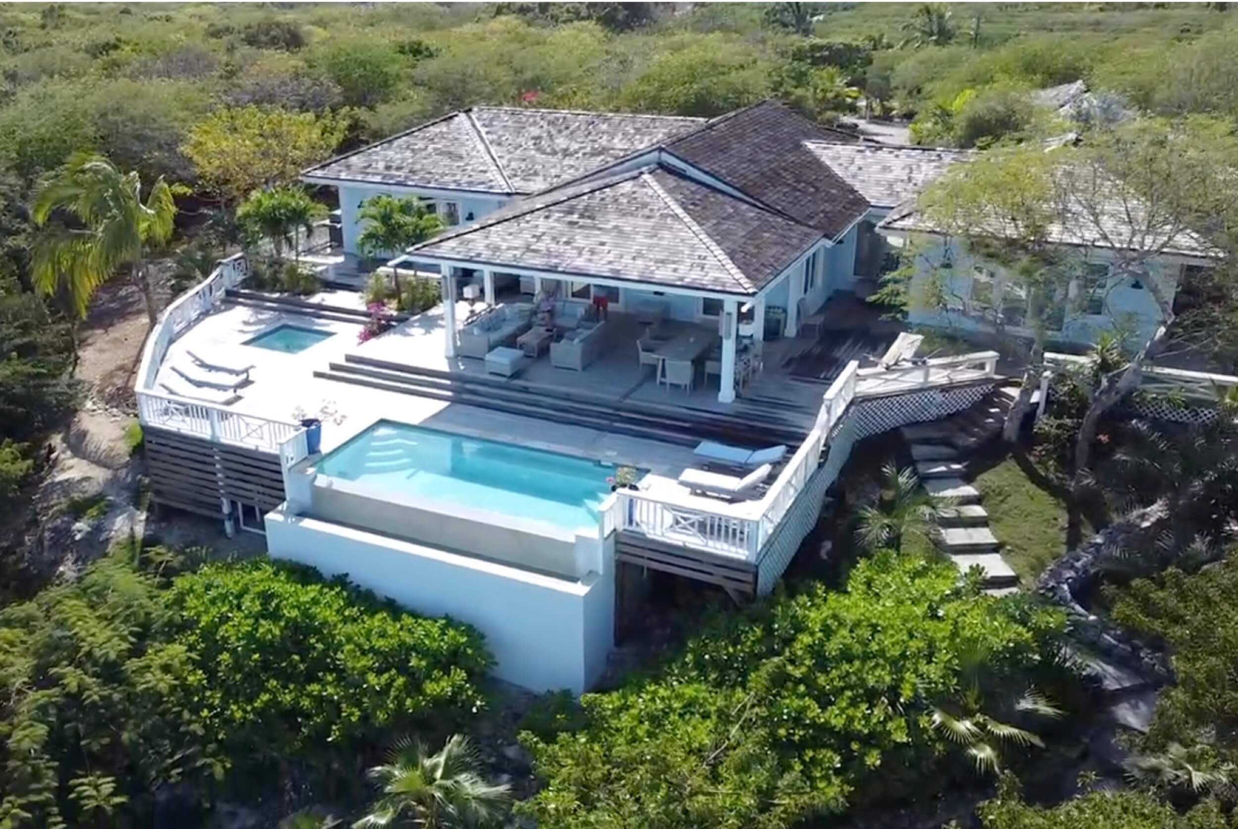house drone shot